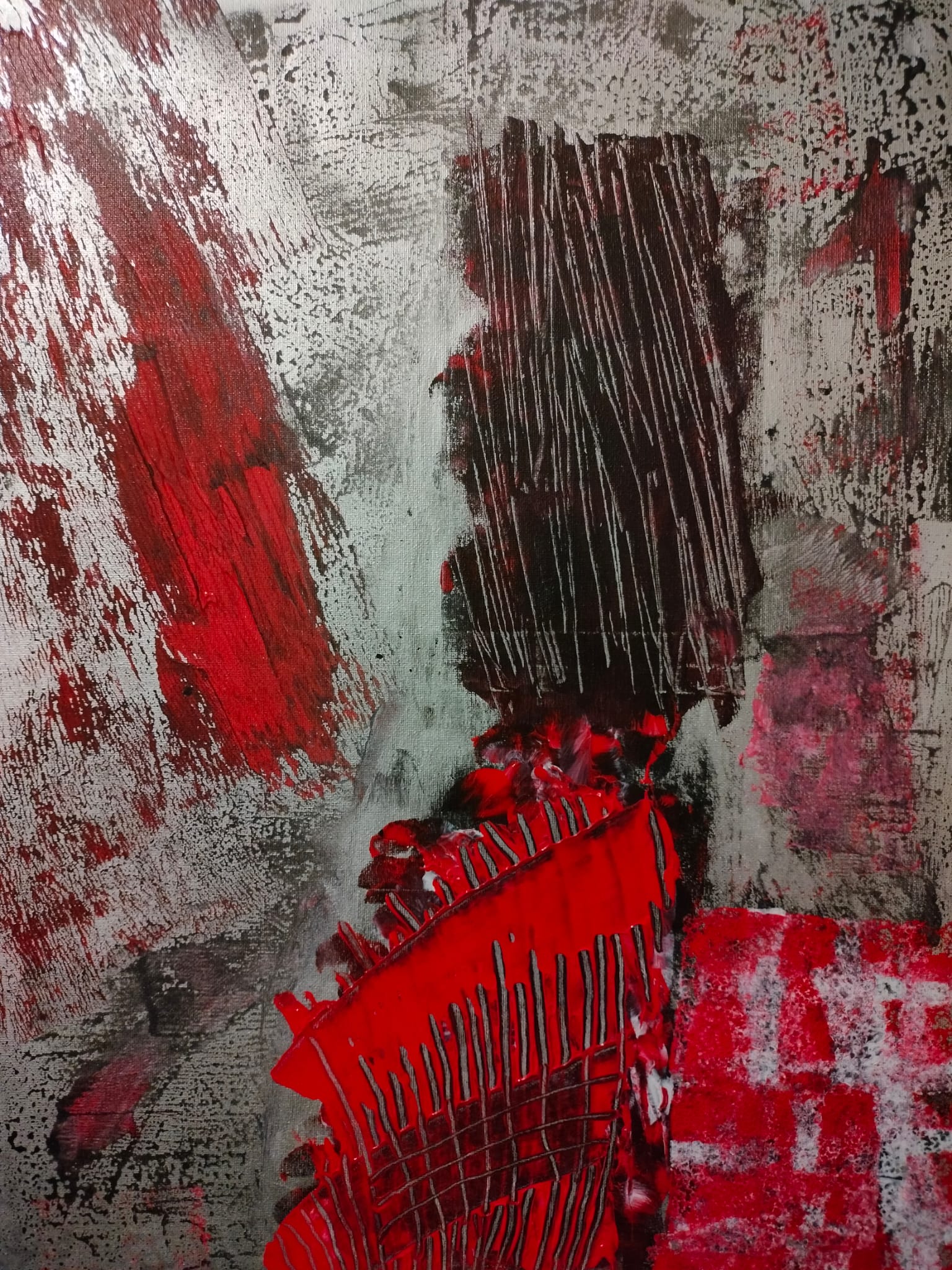 Breach — Acrylic, oil stick on canvas